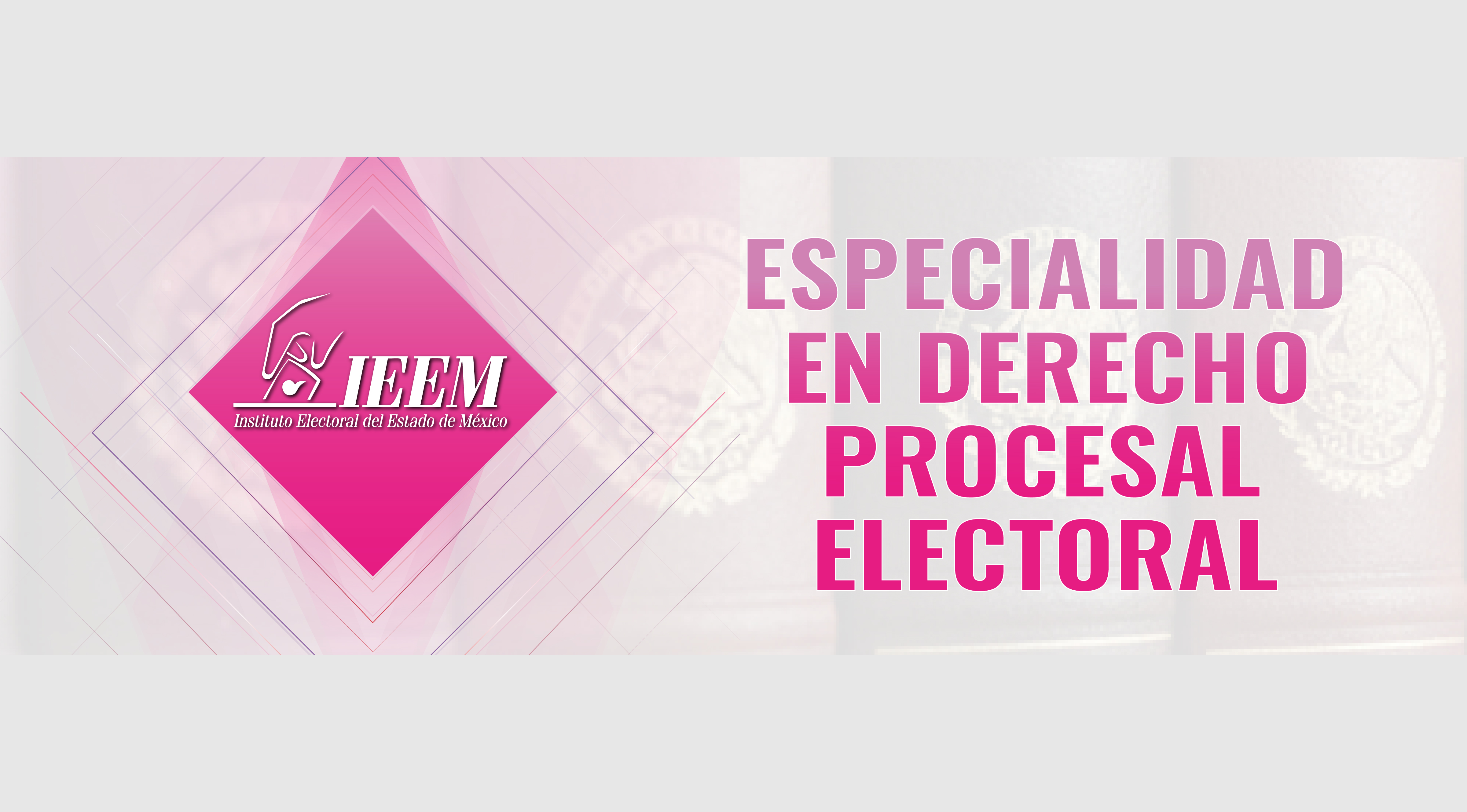 Especialidad en Derecho Procesal Electoral, modalidad no escolarizada 2026